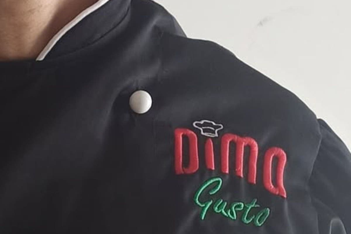 Nome ricamato su capo professionale