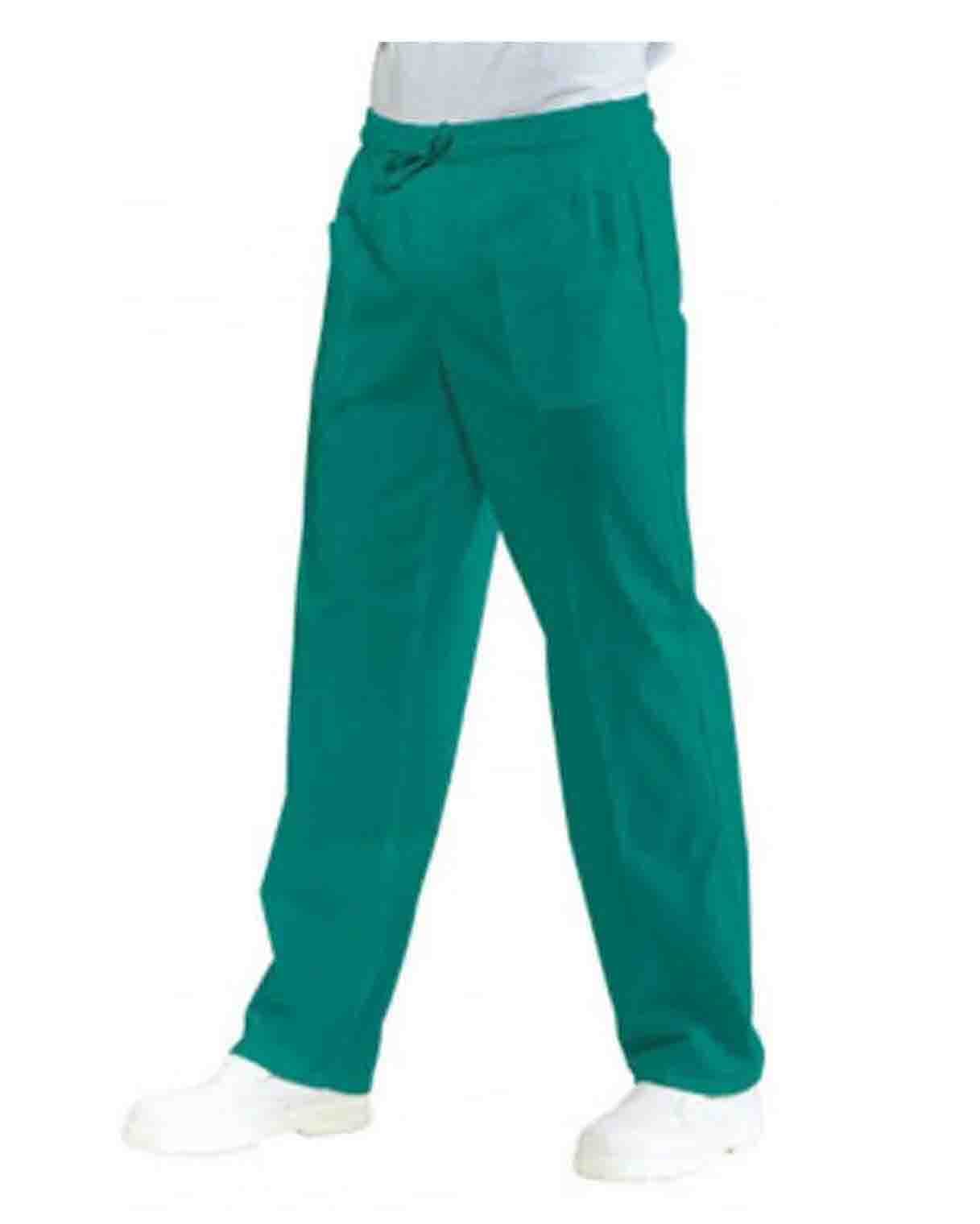 Pantaloni sanitari verdi professionali per operatori sanitari